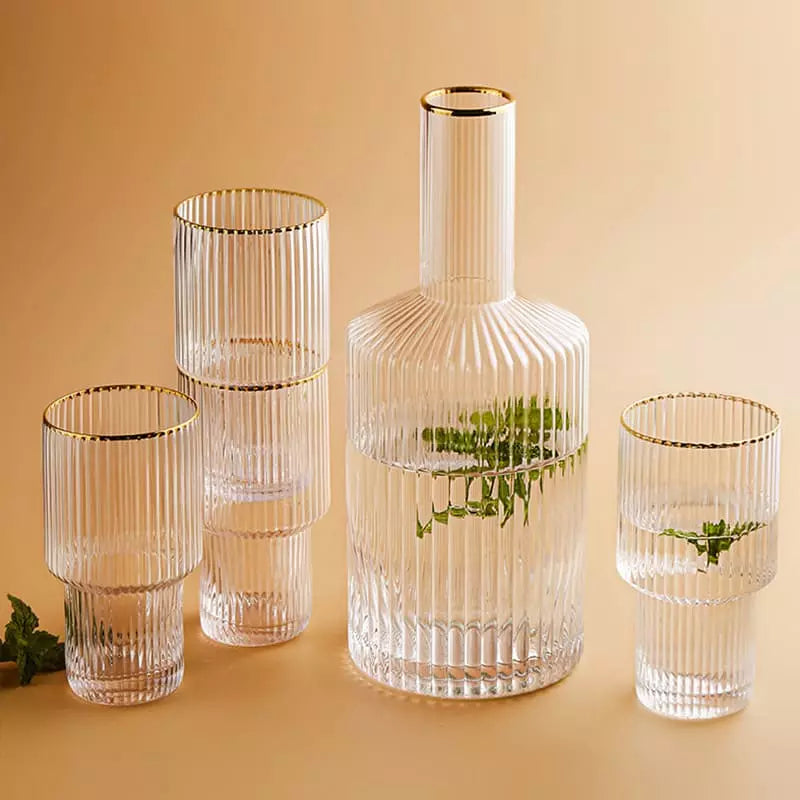 Borosilicate Glass Pitcher with Cups Juice Pitcher