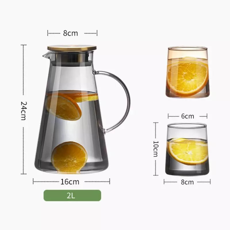 2L Glass Jar with Borosilicate Lid