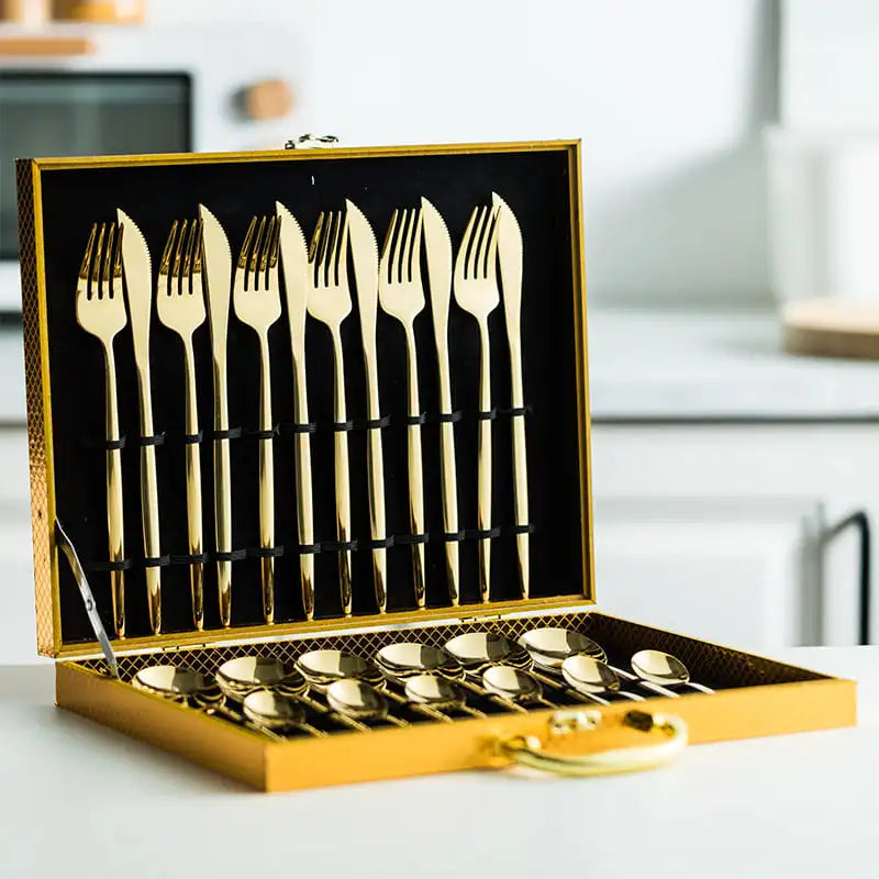 Premium 24-Piece Stainless Steel Cutlery Set