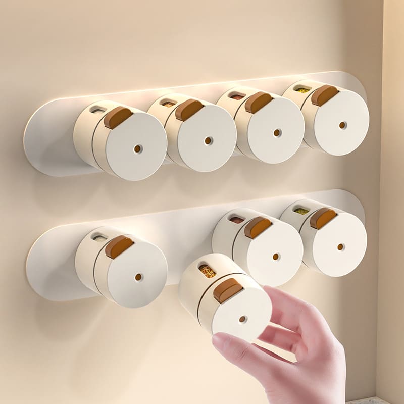 Set of 6 Magnetic Wall Spice and Condiment Holders