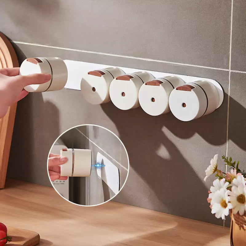 Set of 6 Magnetic Wall Spice and Condiment Holders