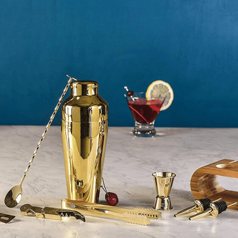 Stainless Steel Cocktail Shaker Kit for Home Drinks and Bar