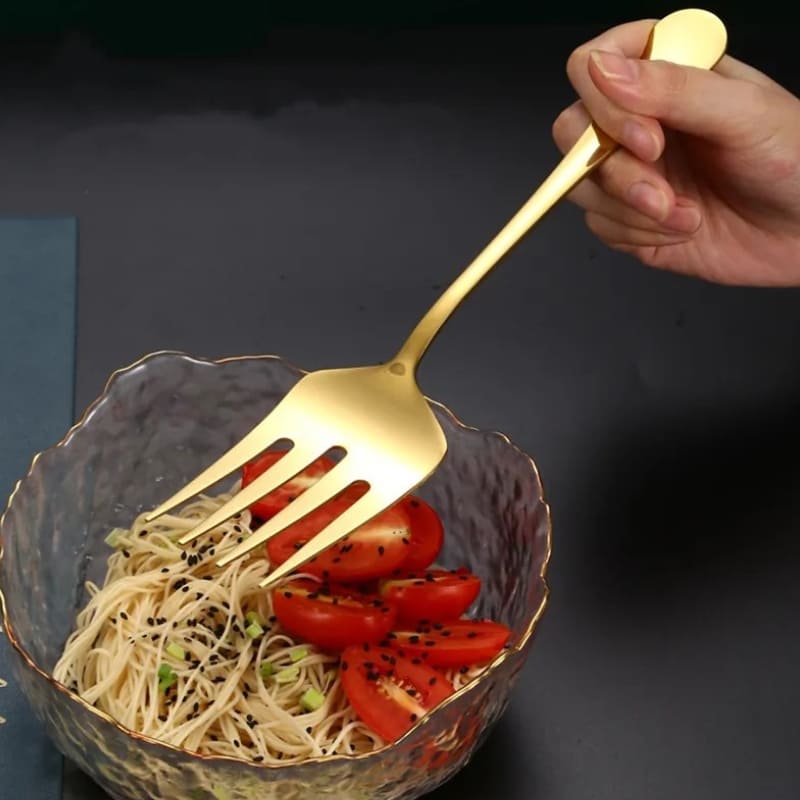 6-Piece Golden Stainless Steel Kitchen Utensil Set