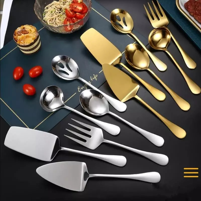 6-Piece Golden Stainless Steel Kitchen Utensil Set