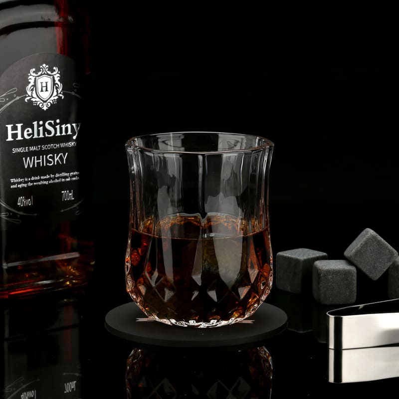Whiskey Kit Glasses Ice Cube Bar Tongs for Home
