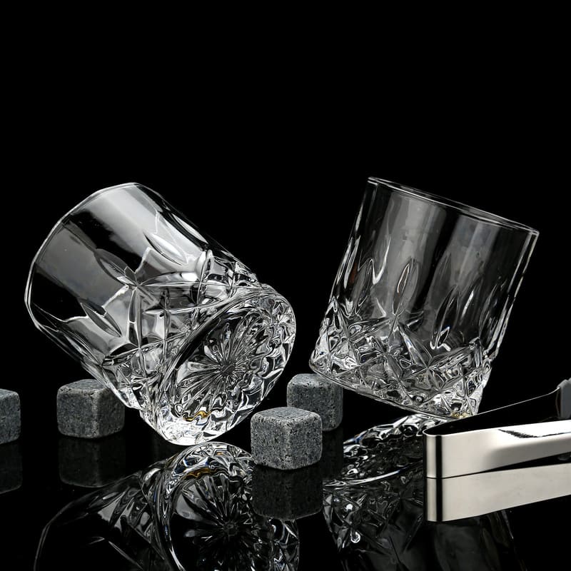 Whiskey Kit Glasses Ice Cube Bar Tongs for Home