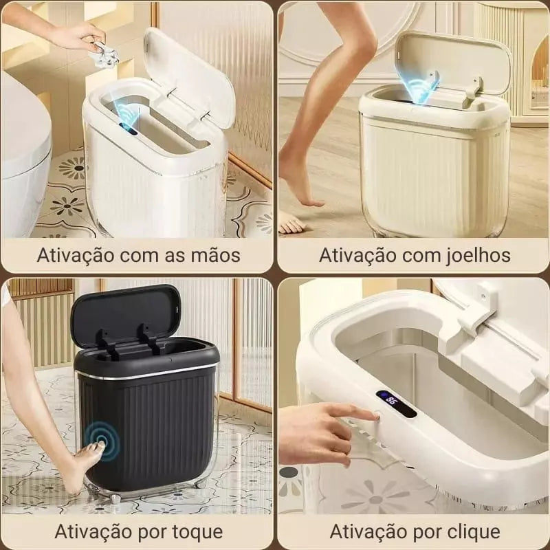 Automatic Acrylic Bathroom and Kitchen Sensor Trash Can