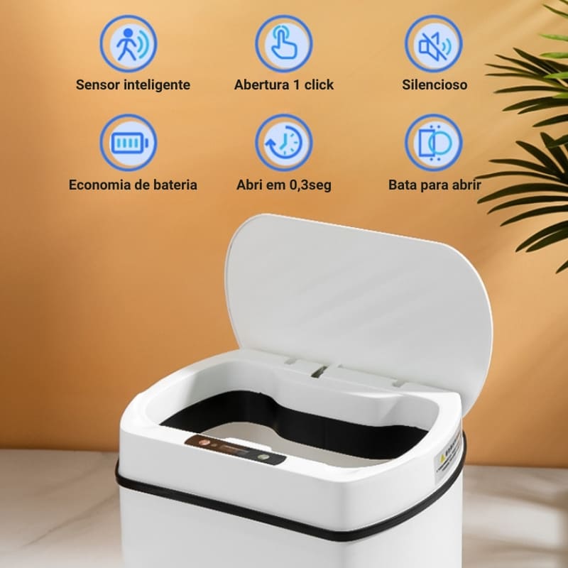 Automatic Bathroom and Kitchen Trash Bin with Sensor 15L