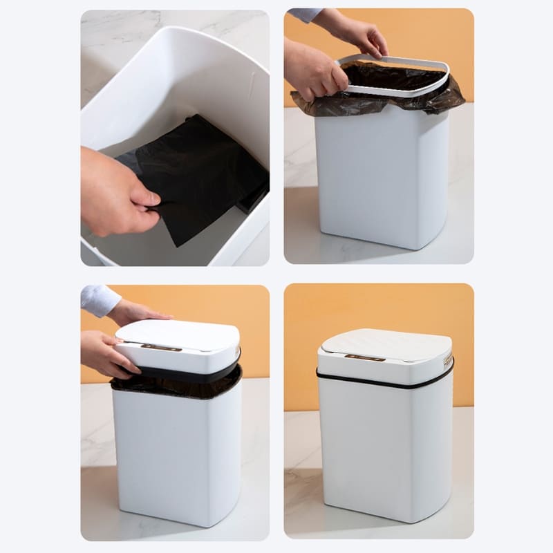 Automatic Bathroom and Kitchen Trash Bin with Sensor 15L