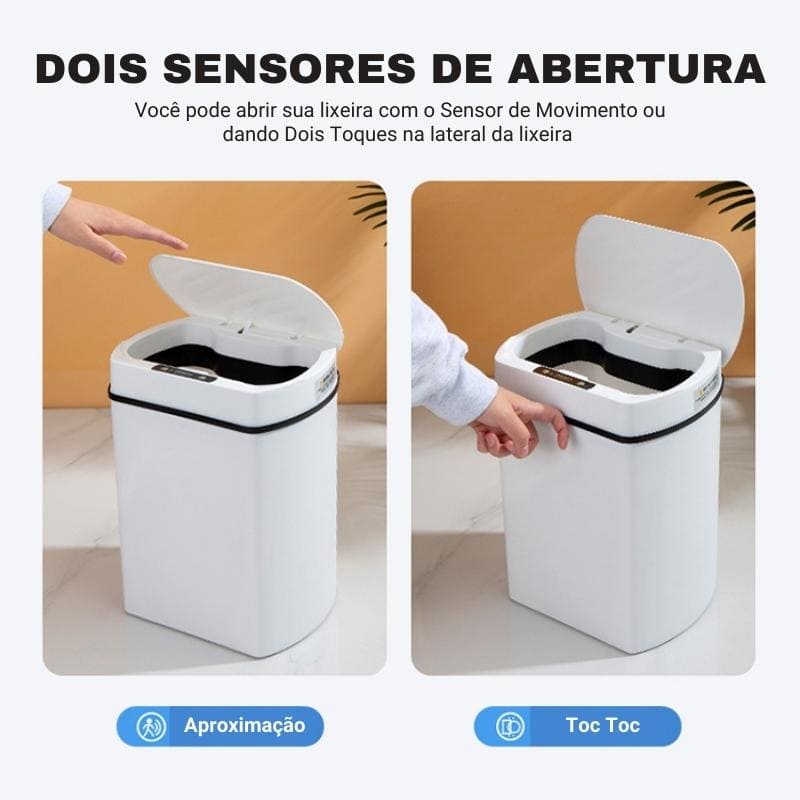 Automatic Bathroom and Kitchen Trash Bin with Sensor 15L