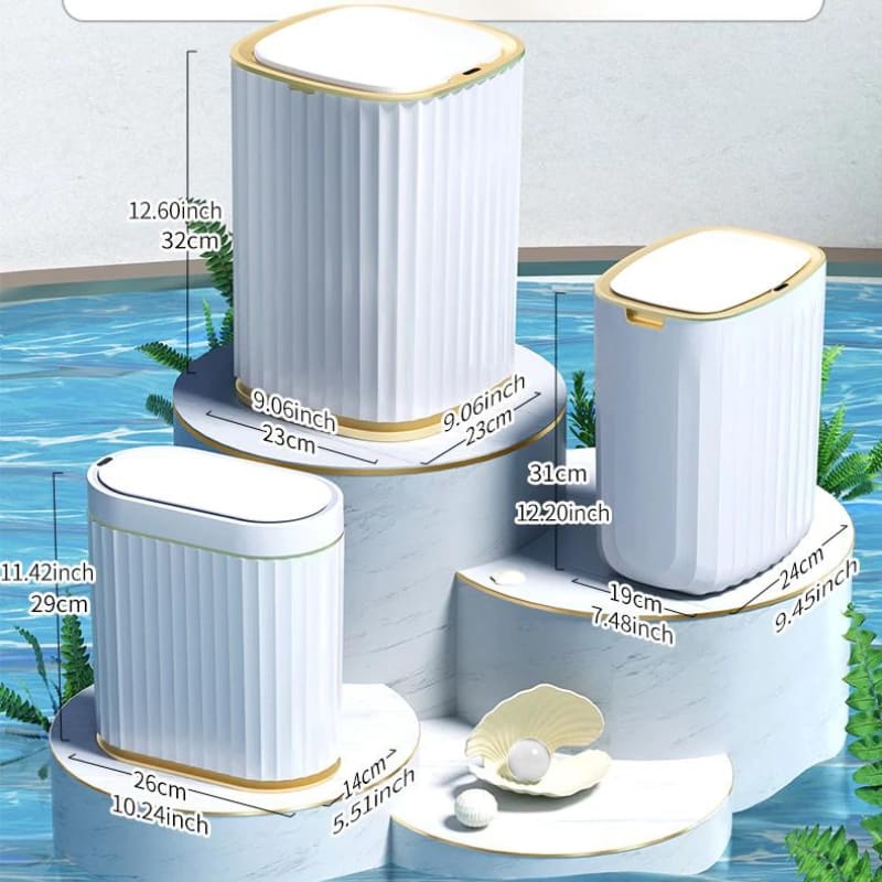 Automatic Bathroom and Kitchen Trash Bin with Smart Sensor