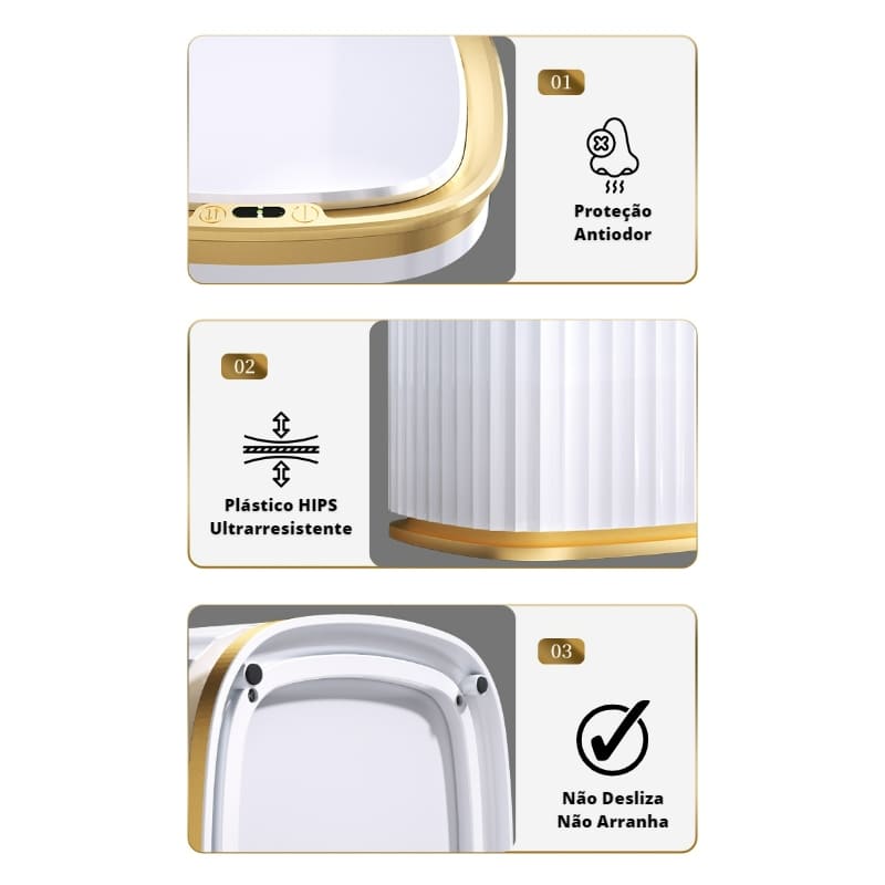 Automatic Bathroom and Kitchen Trash Bin with Smart Sensor