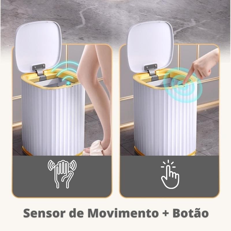 Automatic Bathroom and Kitchen Trash Bin with Smart Sensor