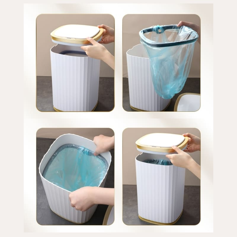 Automatic Bathroom and Kitchen Trash Bin with Smart Sensor
