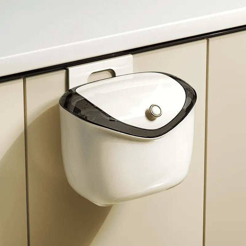 Double-Mount Kitchen and Bathroom Sink Trash Can with Fixation