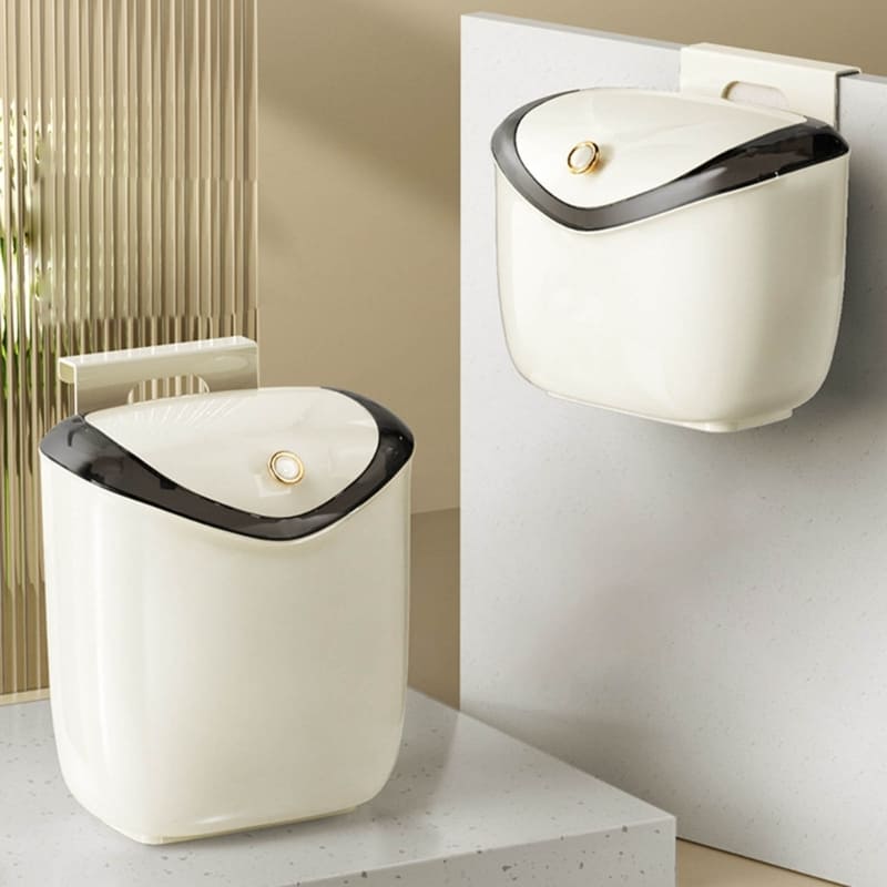 Double-Mount Kitchen and Bathroom Sink Trash Can with Fixation
