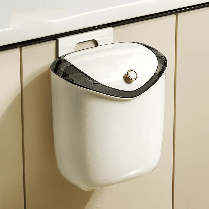 Double-Mount Kitchen and Bathroom Sink Trash Can with Fixation