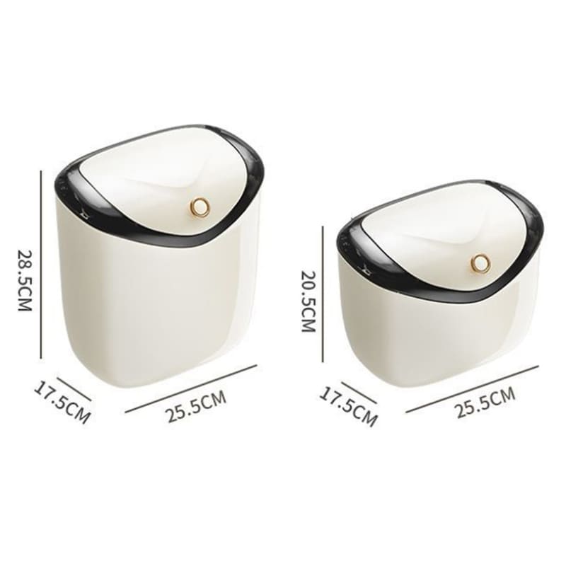 Double-Mount Kitchen and Bathroom Sink Trash Can with Fixation
