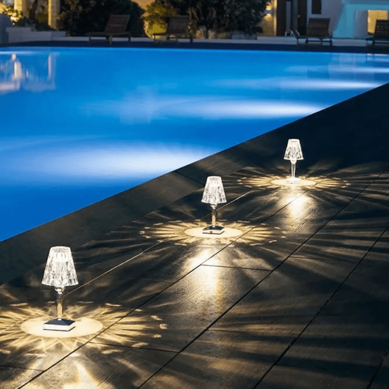 3-in-1 Wireless USB Diamond LED Table Lamp