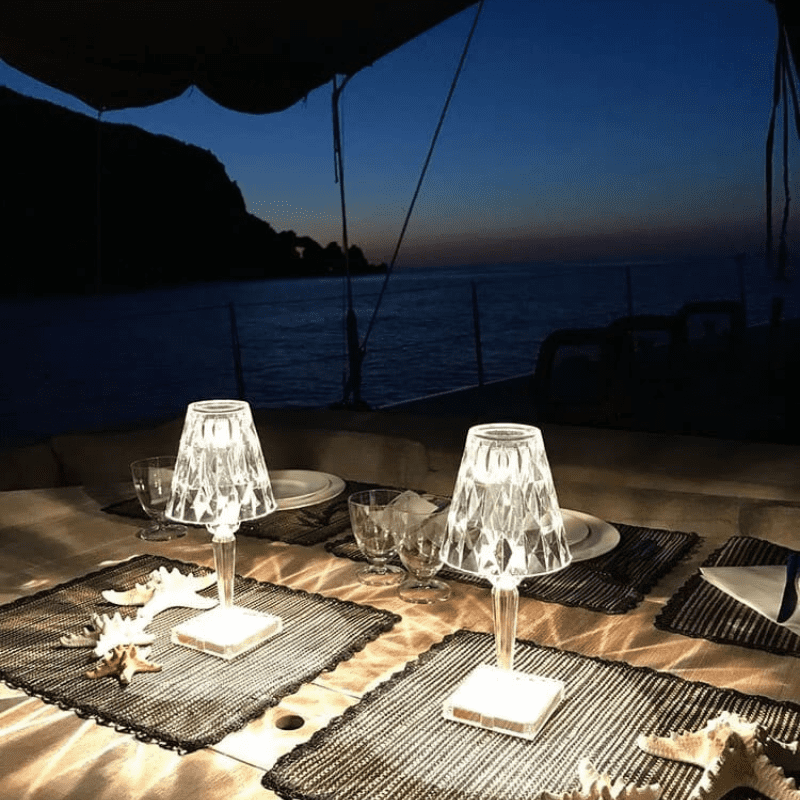 3-in-1 Wireless USB Diamond LED Table Lamp