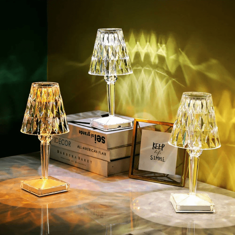 3-in-1 Wireless USB Diamond LED Table Lamp