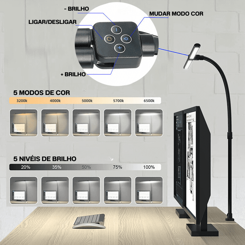 Flexible Aluminum LED Desk Lamp for Office Polihousi