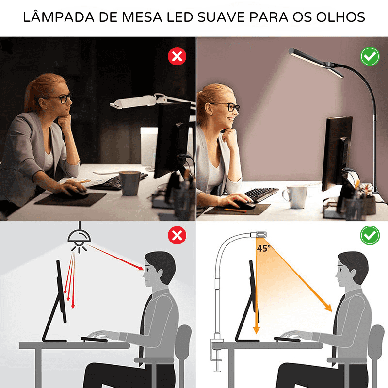 Flexible Aluminum LED Desk Lamp for Office Polihousi