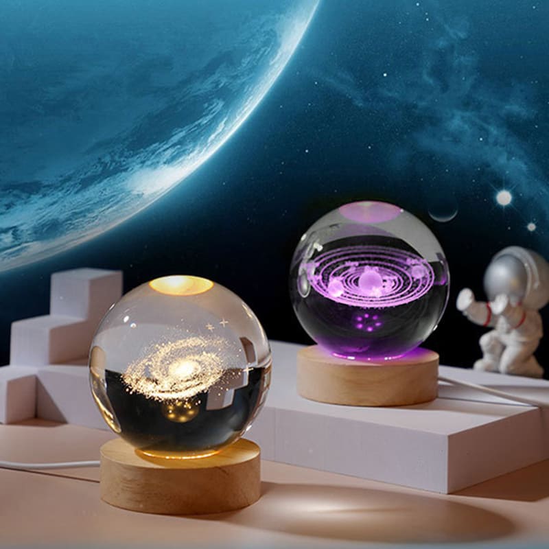 3D Crystal Ball LED Desk Lamp Night Light