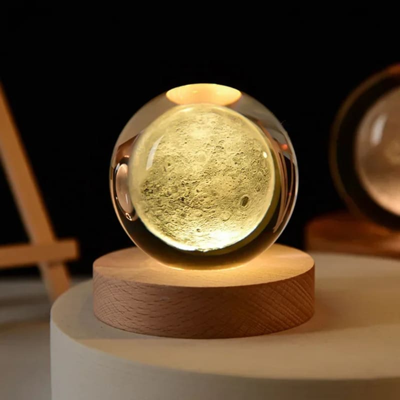 3D Crystal Ball LED Desk Lamp Night Light