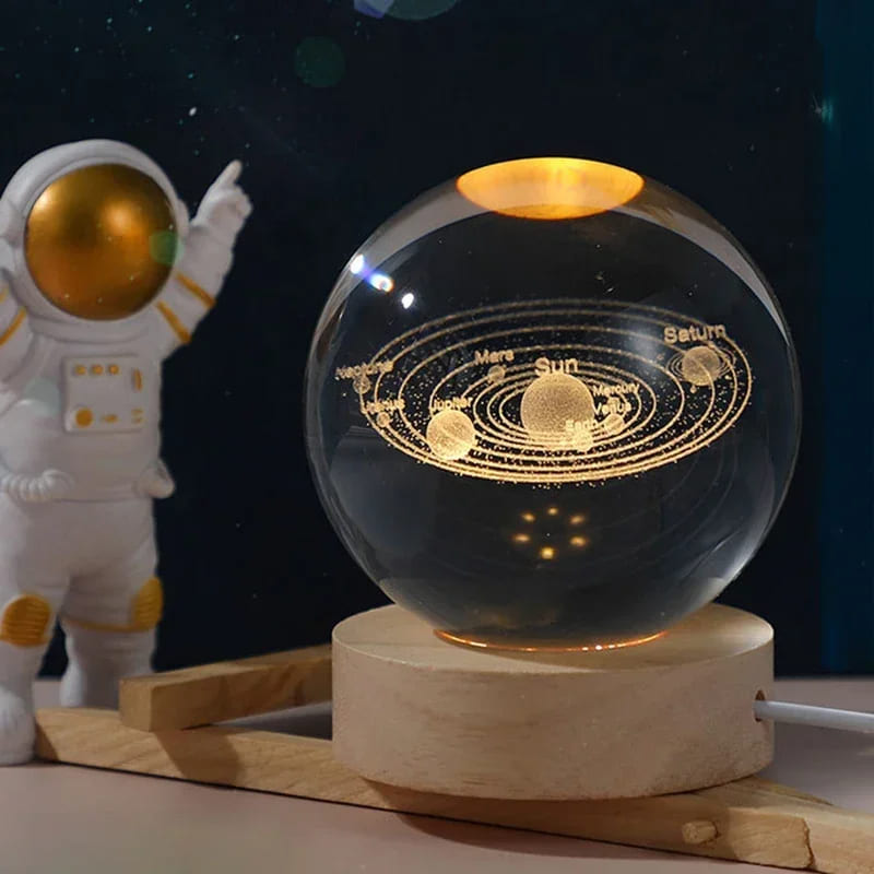 3D Crystal Ball LED Desk Lamp Night Light