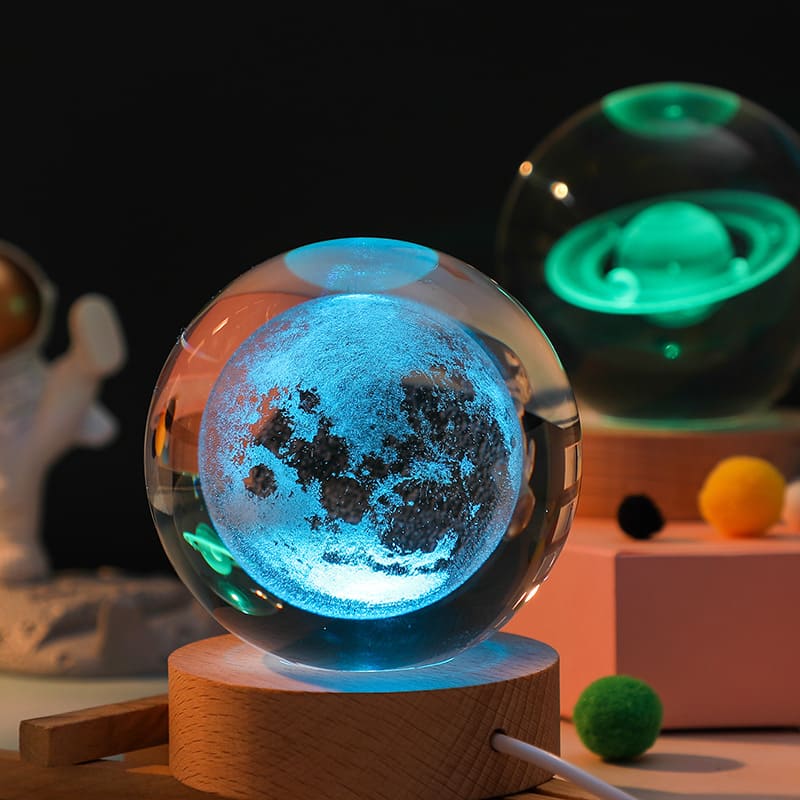 3D Crystal Ball LED Desk Lamp Night Light