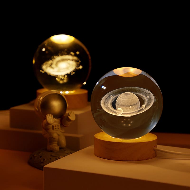 3D Crystal Ball LED Desk Lamp Night Light