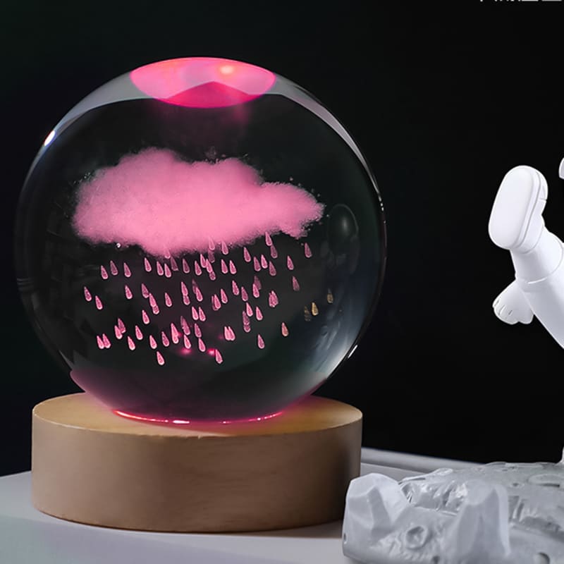 3D Crystal Ball LED Desk Lamp Night Light