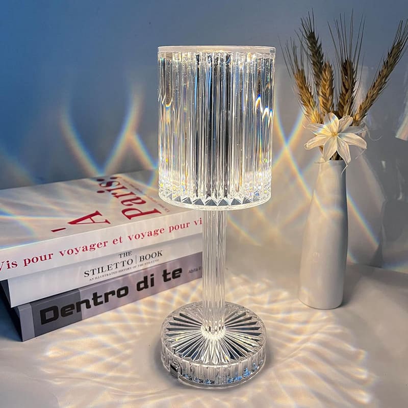 Rechargeable Wireless LED Crystal Table Lamp