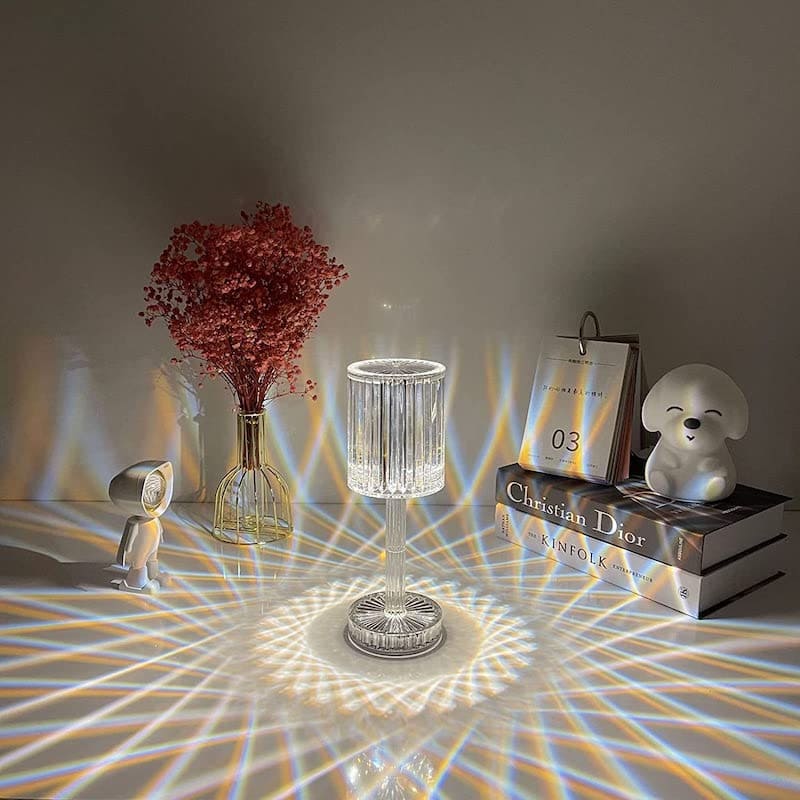 Rechargeable Wireless LED Crystal Table Lamp