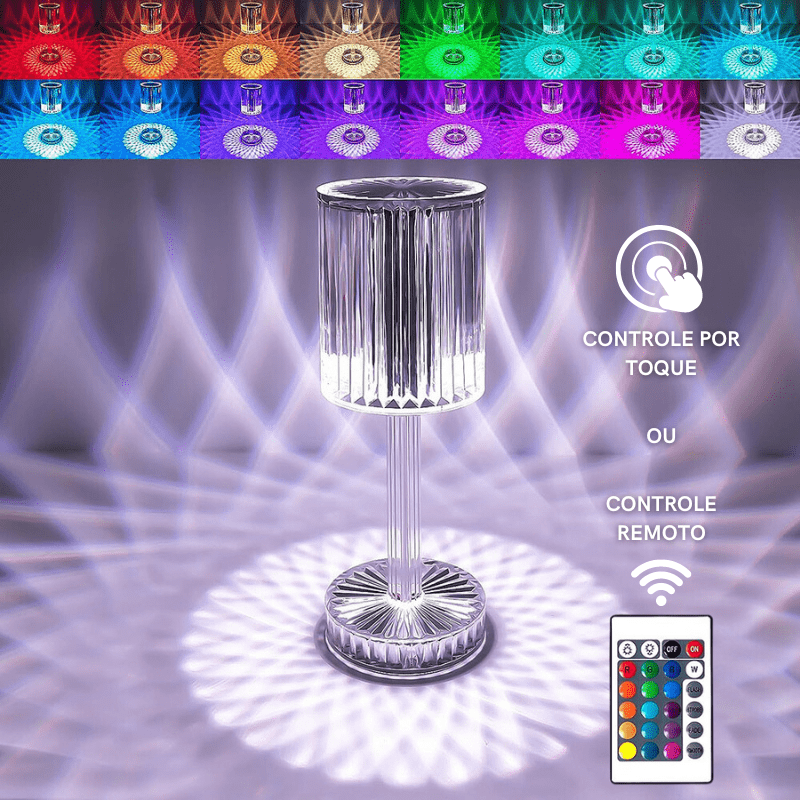Rechargeable Wireless LED Crystal Table Lamp