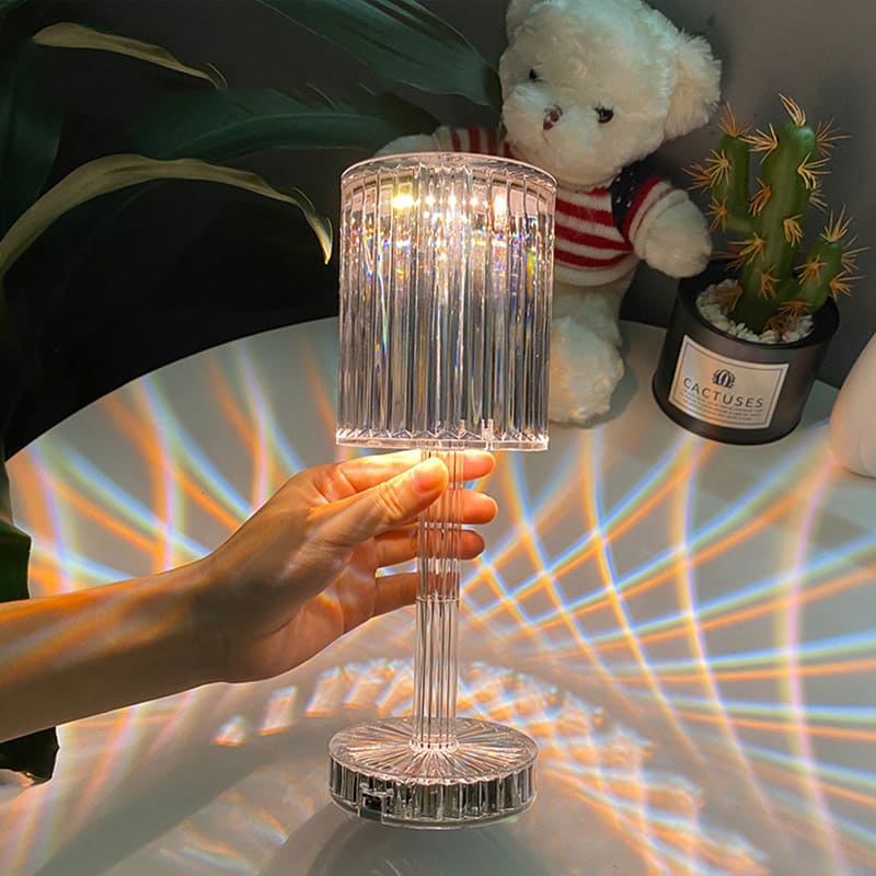 Rechargeable Wireless LED Crystal Table Lamp