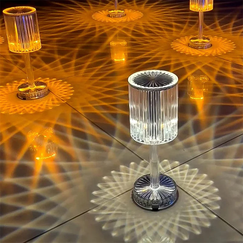 Rechargeable Wireless LED Crystal Table Lamp