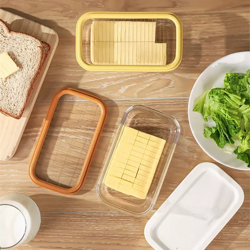 Butter Dish with Butter Knife and Slicer