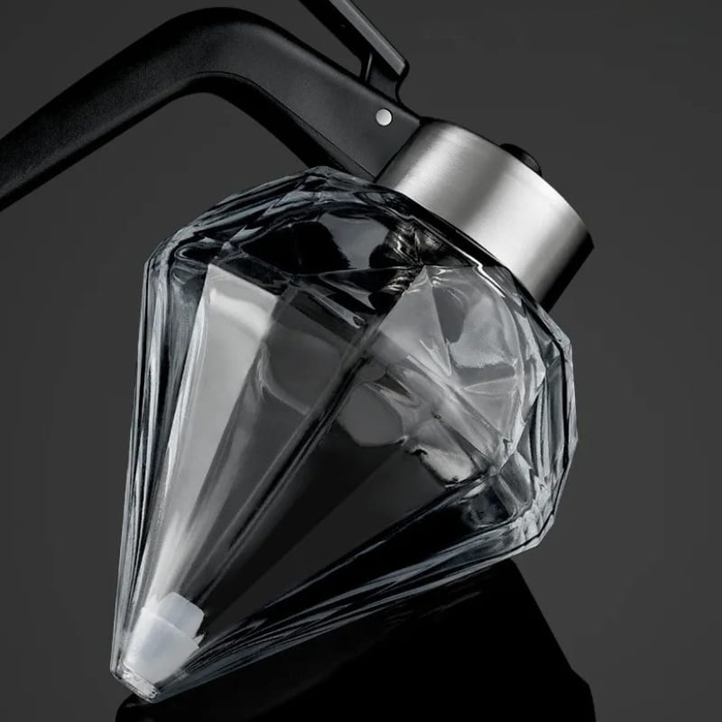 Glass Honey Jar with Lid and Honey Dispenser with Polyresin Base