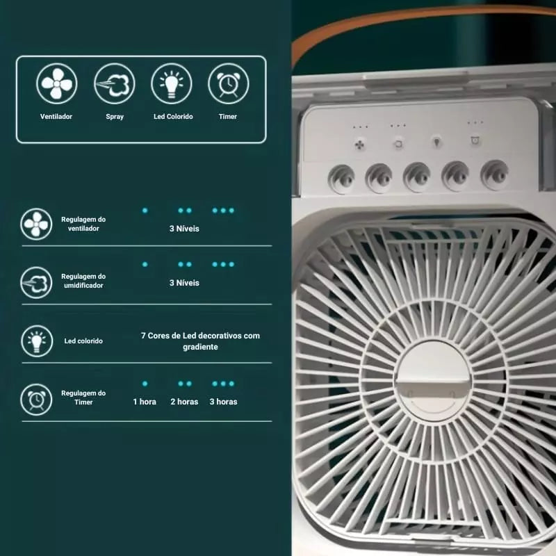 Mini Air Conditioner Table Fan Humidifier