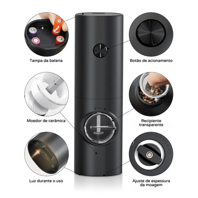 Electric Himalayan Salt and Pepper Grinder