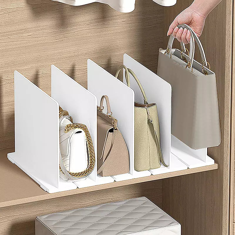 Acrylic Bag Organizer with Retractable Dividers