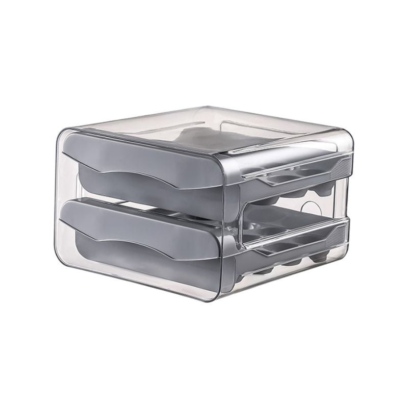 Refrigerator Organizer with Drawers and Egg Tray