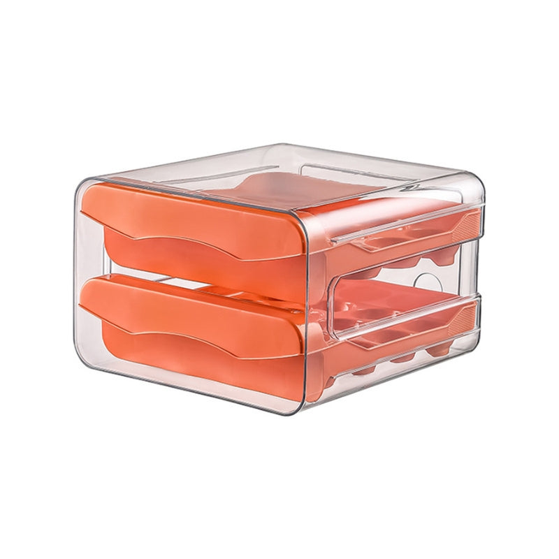 Refrigerator Organizer with Drawers and Egg Tray