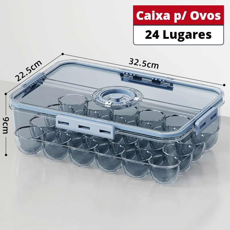 Refrigerator Organizer with Lid and Date Marker