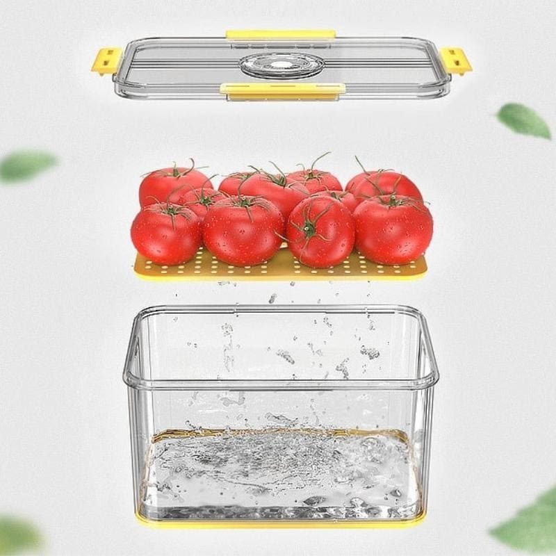 Refrigerator Organizer with Lid and Date Marker