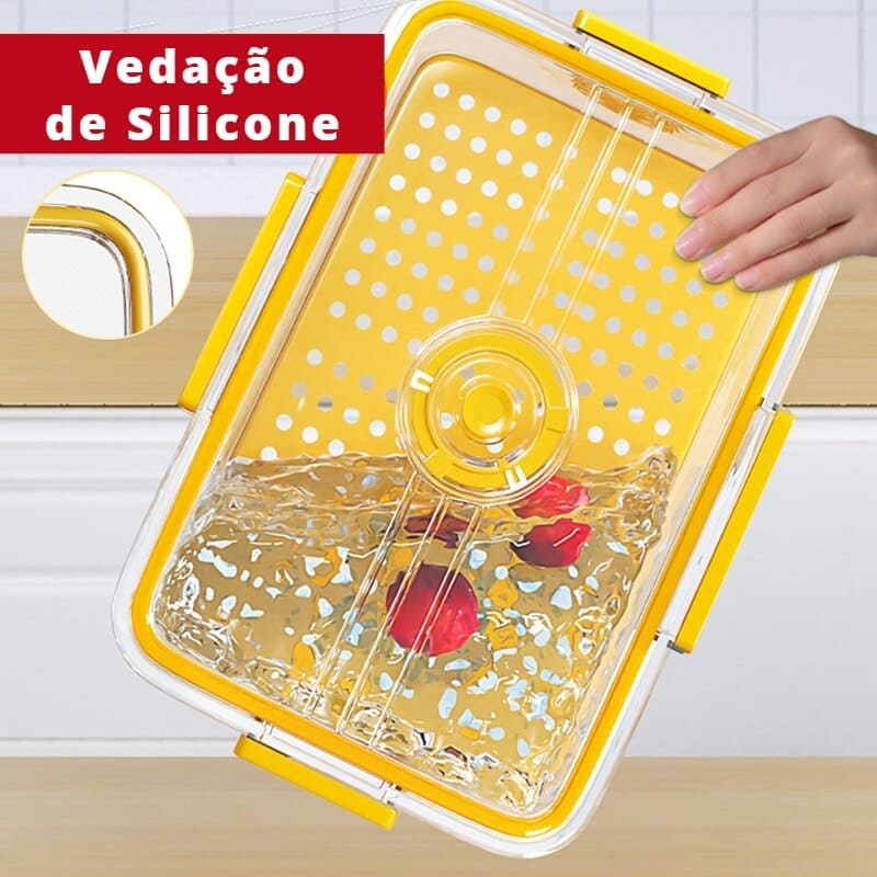 Refrigerator Organizer with Lid and Date Marker