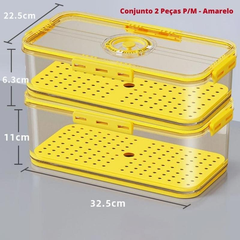 Refrigerator Organizer with Lid and Date Marker