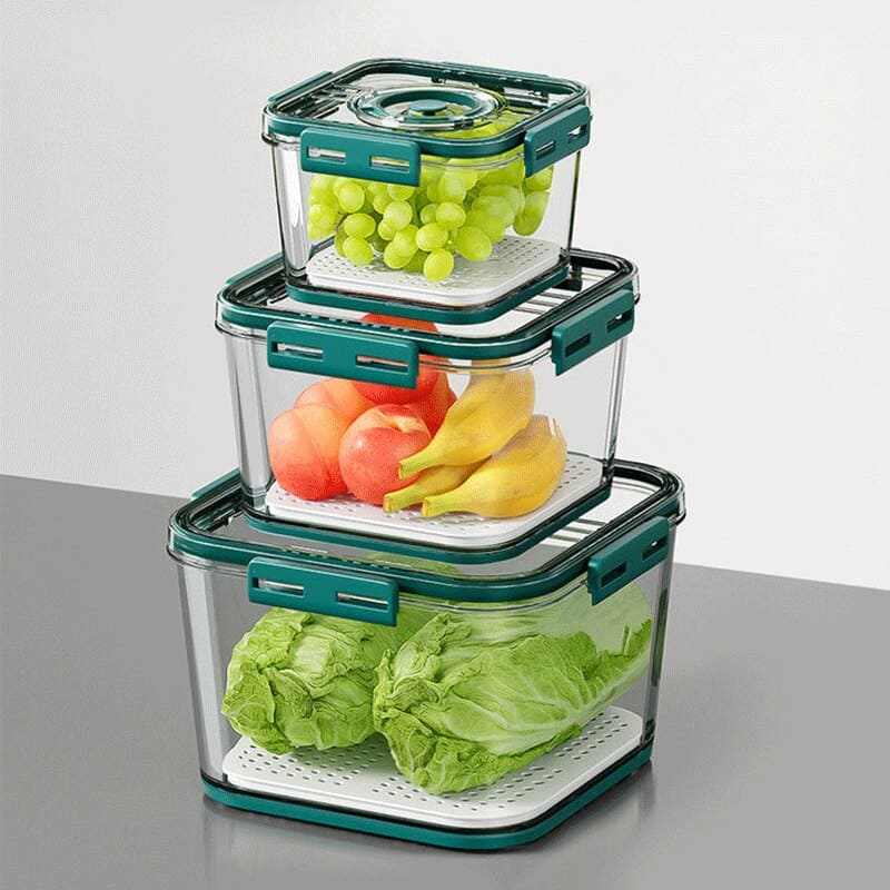 Refrigerator Organizer with Lid and Date Marker